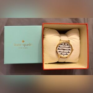 Kate Spade Gold and White Bird Motif Watch